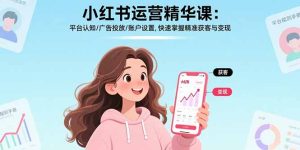 （15795期）小红书运营精华课：平台认知/广告投放/账户设置,快速掌握精准获客与变现-网创资源