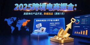 （15512期）2025跨境电商掘金：蓝海市场定位，高客单价产品开发，数据选品(更新7月)-网创资源