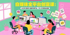 （15479期）自媒体全平台创富课：小红书/百家号/视频号等平台，月入3万变现全流程-网创资源