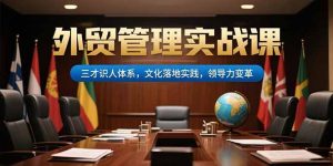（15380期）外贸管理实战课，三才识人体系，文化落地实践，领导力变革-网创资源