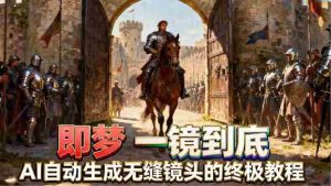 （18241期）即梦AI一镜到底终极教程，智能补帧+运镜技巧，AI自动生成无缝丝滑长镜头高效出片-网创资源