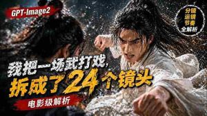 （18212期）用GPT-Image2，把一段武打对决拆成24个连续镜头，从人物建立、动作衔接、运镜节奏，到情绪爆发-网创资源