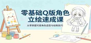 零基础Q版角色立绘速成课，从零掌握可爱角色造型与绘制技巧-网创资源