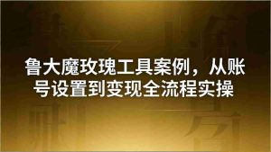 （18092期）引流创业粉卖软件教学：鲁大魔玫瑰工具案例，从账号设置到变现全流程实操-网创资源