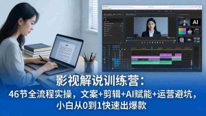 （18053期）影视解说特训营：46节全流程实操，文案+剪辑+AI赋能+运营避坑，小白从0到1快速出爆款-网创资源