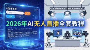 （17953期）2026年AI无人直播全套教程：OBS安装+软件配置+直播间搭建+话术生成+一键开播实操-网创资源