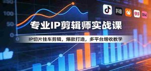 专业IP剪辑师实战课：IP切片挂车剪辑，爆款打造，多平台增收教学-网创资源