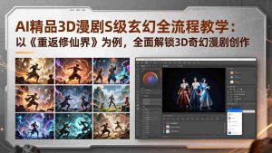 （17882期）AI精品3D漫剧S级玄幻全流程教学：以《重返修仙界》为例，全面解锁3D奇幻漫剧创作-网创资源