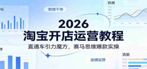 2026淘宝开店运营教程：直通车引力魔方，赛马思维爆款实操-网创资源