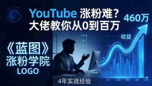（17836期）YouTube 涨粉难？《蓝图涨粉学院》：4 年赚 460 万的大佬教策略，从0到百万有路径！-网创资源
