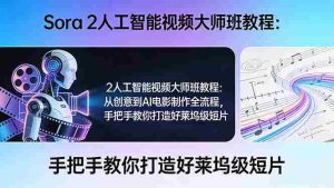 （17688期）Sora 2人工智能视频大师班教程：从创意到AI电影制作全流程，手把手教你打造好莱坞级短片-网创资源