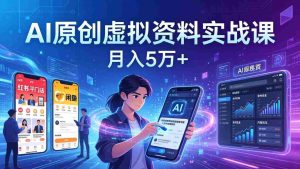 （17657期）AI原创虚拟资料实战课：2026新机会，小红书闲鱼开店，普通人用AI轻松变现，月入5万+-网创资源