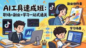 （17650期）AI工具速成班：职场+副业+学习一站式通关，20+爆款类型+剪映技巧+抖音算法，0基础快速上手-网创资源