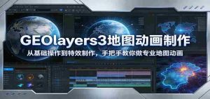 GEOlayers3地图动画制作：从基础操作到特效制作，手把手教你做专业地图动画-网创资源