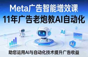 Meta广告智能增效课，11年广告老炮教AI自动化，助您运用AI与自动化技术提升广告收益-网创资源