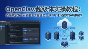 （17603期）OpenClaw-小龙虾 超级体实操教程：多系统安装+云部署+技能创造，从0到1打造你的AI超级体-网创资源