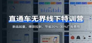 直通车无界线下特训营：新品起量，爆款拉新，节省20%-30%广告费用-网创资源