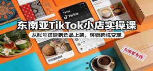 东南亚TikTok小店实操课：从账号搭建到选品上架，解锁跨境变现-网创资源