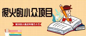 一直都很火的小众项目，抓住应届生求职痛点，这个小众项目年入几十万的底层逻辑-网创资源