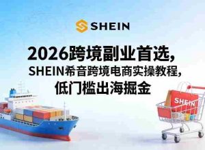 2026跨境副业首选，SHEIN希音跨境电商实操教程，低门槛出海掘金-网创资源