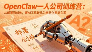 （17540期）OpenClaw一人公司训练营：从部署到创收，将AI工具转化为自动化商业引擎-网创资源