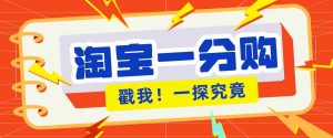 年底赚钱冲刺季，靠谱高单价项目，淘宝一分购一单13元，小白也能做！-网创资源