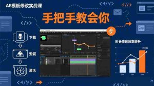 （17488期）AE模板修改实战课从0到1，软件安装插件缺失跟踪时长修改全流程手把手教会你-网创资源