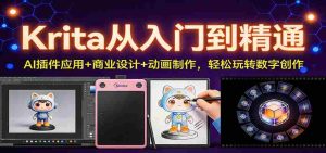 Krita从入门到精通：AI插件应用+商业设计+动画制作，轻松玩转数字创作-网创资源