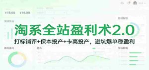 淘系全站盈利术2.0：打标销评+保本投产+卡高投产，避坑爆单稳盈利-网创资源