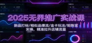 2025无界推广实战课：新品打标/相似品爆流/金卡玩法/矩阵实操，精准拉升店铺流量-网创资源