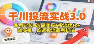 千川投流实战3.0：账号定位+选品实操+投流优化+随心推，吃透投流盈利打法-网创资源
