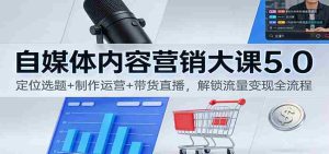 自媒体内容营销大课5.0：定位选题+制作运营+带货直播，解锁流量变现全流程-网创资源