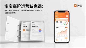 （17280期）淘宝高阶运营私家课：选品、爆款、全店动销，三模块构建盈利闭环，月入破5万（更新26年1月）-网创资源