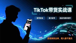 （17278期）TikTok带货实战课，涵盖账号安全、暴力起号、选品与脚本制作，实现高效出单，周入数千美元-网创资源