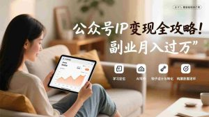 （17275期）公众号IP变现全攻略，学习定位、AI写作、钩子设计与转化，构建获客闭环，副业月入过万-网创资源
