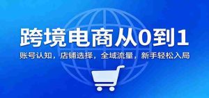 跨境电商从0到1：账号认知，店铺选择，全域流量，新手轻松入局-网创资源