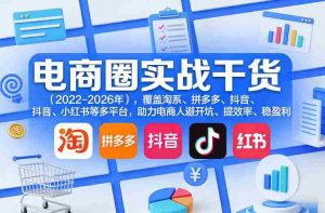 电商圈实战干货（2023-2026年），覆盖淘系、拼多多、抖音、小红书等多平台，助力电商人避开坑、提效率、稳盈利-网创资源
