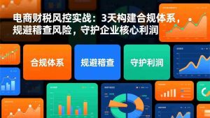 （17197期）电商财税风控实战：3天构建合规体系，规避稽查风险，守护企业核心利润-网创资源