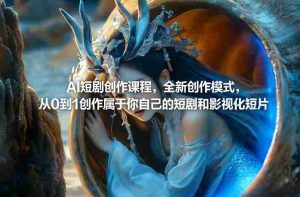 AI短剧创作课程，全新创作模式，从0到1创作属于你自己的短剧和影视化短片-网创资源