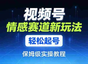 视频号情感赛道新玩法，轻松起号，保姆级实操教程-网创资源