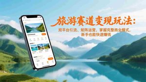 （17153期）旅游赛道变现玩法：双平台引流、矩阵运营，掌握完整商业模式，新手也能快速赚钱-网创资源