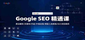 Google SEO 精通课：算法解析/关键词/内容/外链实操/搭配工具教程/B2C项目案例-网创资源
