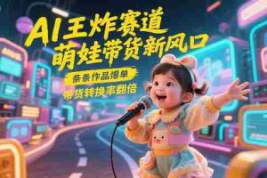 AI王炸赛道，萌娃带货新风口，条条作品爆单，带货转换率翻倍，核心逻辑拆解-网创资源