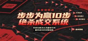 步步为赢10步绝杀成交系统，系统化解决从流量吸引到最终成交的完整链路-网创资源