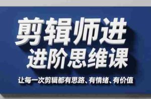剪辑师进阶思维课，让每一次剪辑都有思路、有情绪、有价值-网创资源