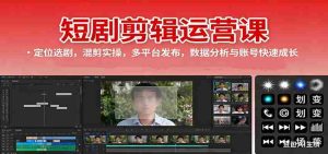 短剧剪辑运营课：定位选剧，混剪实操，多平台发布，数据分析与账号快速成长-网创资源
