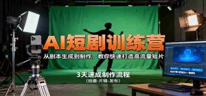 AI短剧训练营，从剧本生成到制作，教你快速打造高流量短片-网创资源