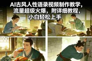 AI古风人性语录视频制作教学，流量超级火爆，附详细教程，小白轻松上手-网创资源