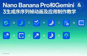 Nano Banana Pro和Gemini 3生成序列帧动画及应用制作教学-网创资源