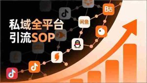 （16994期）私域全平台引流SOP，抖音/快手/小红书/微信/QQ/B站/闲鱼等，技术合集，高效转化公域流量-网创资源